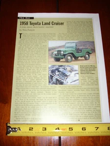 TOYOTA LAND CRUISER 1958 - ORIGINAL 1996 ARTIKEL - Bild 1 von 2