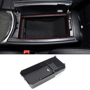 Black Interior Armrest Storage Box Tray Trim For Benz C-Class W205 2015-2021 - Picture 1 of 10