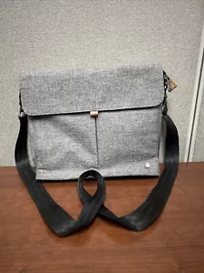 Messenger Bag For 14" Laptop Black/Gray NWOT Shoulder Strap PKG City - Picture 1 of 11