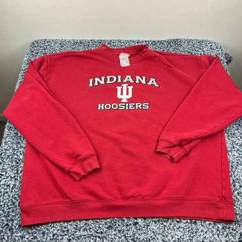 Adidas Indiana Hoosiers Sweatshirt Mens 2XL XXL Red Crew Neck Pullover NCAA Cover