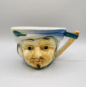 "Jarra de colección estilo Toby taza cara café taza de té 4"" cerámica artística pintada a mano" - Imagen 1 de 12