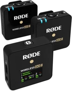 RODE Wireless GO II - 2-osobowy kompaktowy cyfrowy bezprzewodowy system mikrofonowy - Zdjęcie 1 z 10