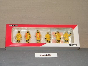 LOT DE 6 FIGURINES FEU URBAIN JAUNES + Décalques ALERTE 1/43 Réf 0098 - Imagen 1 de 2