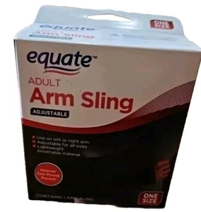 Equate Black Lightweigth Adult Adjustable Arm Sling One Size Interior Pocket New - Picture 1 of 4
