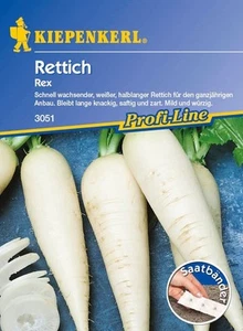 (EUR 0,68/m ) Radies Rettich " REX " Saatband 5 Meter Ganzjahresanbau Samen - Bild 1 von 4