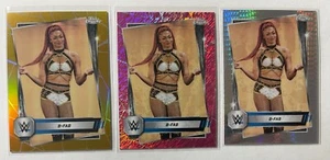 2025 Topps Chrome WWE B-Fab Gold Refractor 39/50 & Pink Shimmer & Prism Ref - Picture 1 of 2