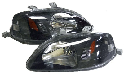 Faros negros ámbar portón trasero cupé sedán 2/3/4 EK para Honda Civic 99-00 Foto 1 de 2