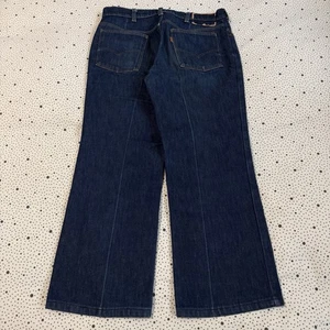 Vintage 80er Levis 517 Jeans Herren 33x26 Dark Wash Bootcut rot Fleece gefüttert - Bild 1 von 16