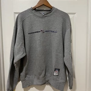 Vintage Y2K Tennessee Titans Authentic NFL Reebok Sweatshirt grau gesticktes Logo M - Bild 1 von 8