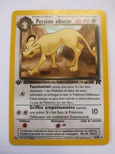 Pokemon Team Rocket 1st Edition - Persian Obscur Dark - German 42/82 LP/VF - Picture 1 of 2