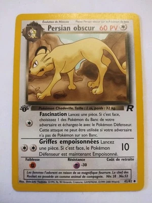 Pokemon Team Rocket 1st Edition - Persian Obscur Dark - German 42/82 LP/VF - Image 1 of 2