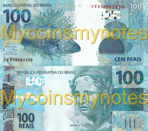 BRESIL, 100 REAIS, 2019, Prefix JA, JE or JG, PNew, New Signature, UNC - Picture 1 of 4