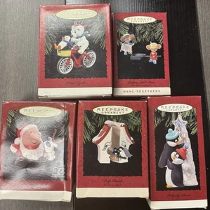 Hallmark Vintage Keepsake Ornaments - Assorted Lot Of 5 From 1990s #4 - Picture 1 of 1