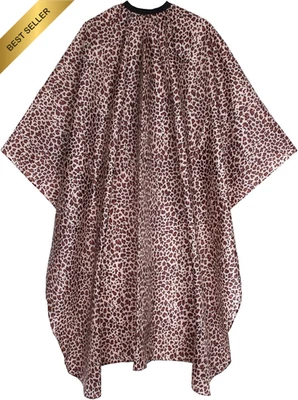 Women's Professional Hair Cutting Cape Leopard Print Waterproof Adjustable Salon - image 1 of 4