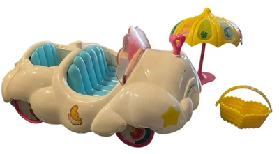 Care Bears Cloud Car with Umbrella and Basket, Vintage 1980's American Greetings - Image 1 of 4