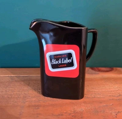 Carling Black Label Larger Wade Ceramic Water Jug Breweriana Pub Bar Mancave - Image 1 of 4
