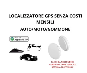 LOCALIZZATORE SATELLITARE GPS TRACKER AUTO MOTO ZERO COSTI COMPATIBILE AIR TAG - Picture 1 of 7
