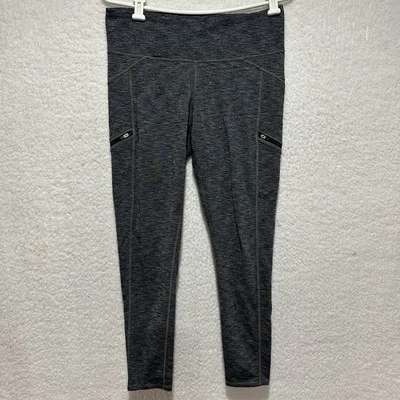 ATHLETA Womens Legging Gray Low Rise Side Zip Pocket Stretch Size Large - Image 1 of 4
