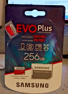 EVO PLUS 256GB microSDXC UHS-1 CLASS 10 4K SAMAUNG CARD - Image 1 of 2