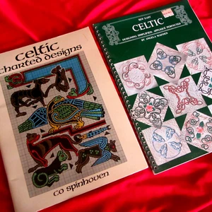 CELTIC CHARTED DESIGNS, SEW EASY CELTIC--LOT OF 2 PATTERN BOOKS, EXC. & UNUSED - Picture 1 of 11