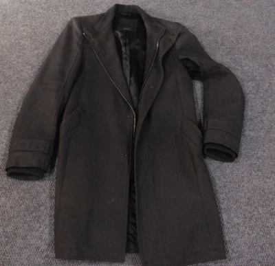 Zara Jacket Mens Medium Gray Trench Coat business Casual Wool - Image 1 of 4
