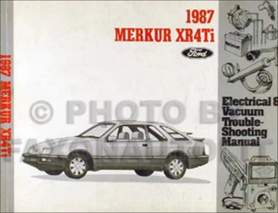 1987 Merkur XR4Ti Eléctrico Y Vacío Problemas Manual 87 Originales OEM - Imagen 1 de 2
