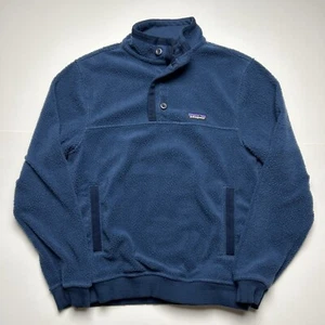 Patagonia Sherling Button Fleece Pullover Sweater Blau Herren Gr. Small - Bild 1 von 5
