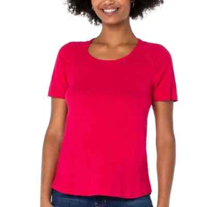 T-shirt maglietta donna Liverpool Los Angeles Shirred Raglan Slub maglia taglia M - Foto 1 di 3