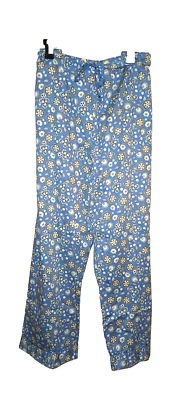 Adonna Blue Floral Pants 3X - Image 1 of 4