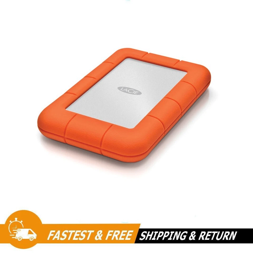 LaCie 2TB Rugged Mini External Hard Drive USB 3.0 Orange (LAC9000298-RC) - Image 1 of 4