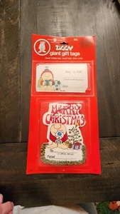 VINTAGE NOS American Greetings ZIGGY 15 Christmas Giant Gift Tags Sealed - Picture 1 of 9