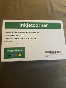 New sealed Inkjetcorner Cartridges For: PGI-250XL/CLI-251XL 10pack - Picture 1 of 2