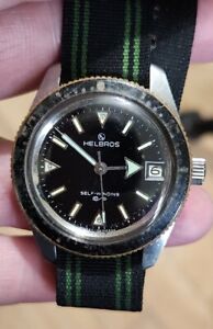 Vintage Helbros Auto. Mens Dive Watch West Germany  From 60's Keeping Good Time