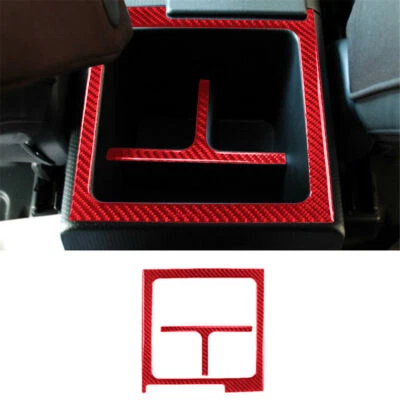 Red Carbon Fiber Floor Console Storage Cover Trim For Toyota FJ Cruiser 2007-14 Foto 1 de 4