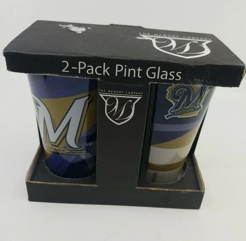 Set Of 2 Milwaukee Brewers Tumblers The Memory Company New Cover