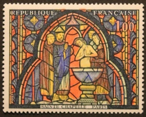 Briefmarke - FRANKREICH - Gemälde der Heiligen Kapelle PARIS - 1966 - Neu ** - YT1492 - Bild 1 von 1