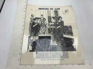 Original 1974 ORIGINS OF LAW Poster - ROME praetor & basilicae- J Weston Walch  - Picture 1 of 3