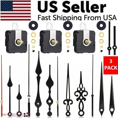 DIY Clock Movement Quartz Mechanism Wall Replacement Repair Tool Parts Hands Kit - Image 1 of 4