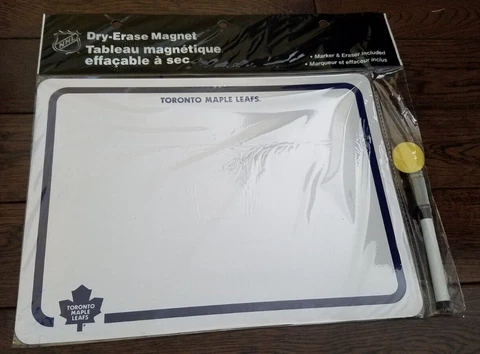 Toronto Maple Leafs NHL Official Hockey Dry Erase Magnet NIP 12" x 9" Cover