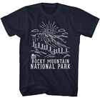 United States Rocky Mountains Sun Clouds Trees National Park Men's T Shirt