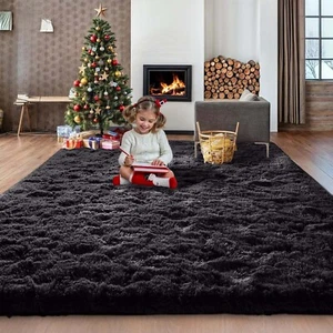 Soft Shaggy Area Rugs Anti Slip Plush Fluffy Floor Carpets Washable Indoor Mats - Picture 1 of 37