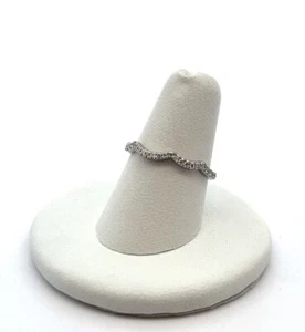 Neil Lane 14k White Gold Diamond Contoured Band Ring Size: 6.75 - Picture 1 of 7