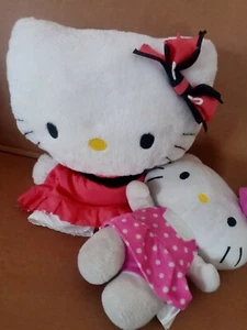 Fiesta Sanrio Hello Kitty 11" and 14" Plush lot - Picture 1 of 5