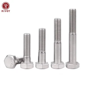 Hexagon Head Bolts M6M8M10M12 Part Threaded Hex Bolt Screw 304 Stainless Steel - Picture 1 of 254