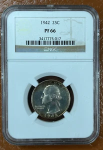 1942 Proof Washington Quarter NGC PF66 - 25C Coin - Picture 1 of 9
