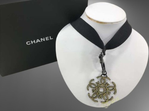 Autentica Collana Chanel Accessorio Choker Ciondolo Marca Coco Donna Logo Strass