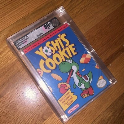Brand New NES Yoshi's Cookie 1993 Factory Sealed H-Seam VGA 80+ Graded Silver - Image 1 of 4
