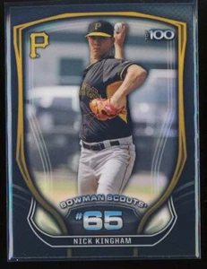 2015 Bowman Chrome Bowman Scouts Top 100 #BTP65 Nick Kingham PIRATES BX3 - Picture 1 of 2