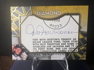 2022 TOPPS DIAMOND ICONS HAL NEWHOUSER CUT SIGNATURES #CS-HN 1/1 HOF Amazing! - Picture 1 of 2