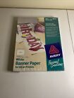 Avery 3272 White Banner Paper For Ink Jet Printers 11”X8.5” 80 Sheets New Sealed